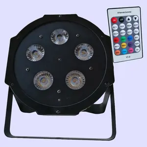 5x10Watt RGBA QUAD cep disko parti düğün düz makas VPar Pak IR uzaktan 5x10W RGB + UV 4IN1 LED kablosuz pil Par