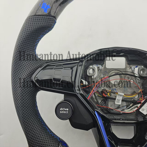 พวงมาลัยคาร์บอนไฟเบอร์หุ้มหนังแท้ R8 พร้อมไฟ LED สำหรับตกแต่งรถยนต์ Volkswagen Golf Polo Passat ลดราคาพิเศษ - Product Image 4