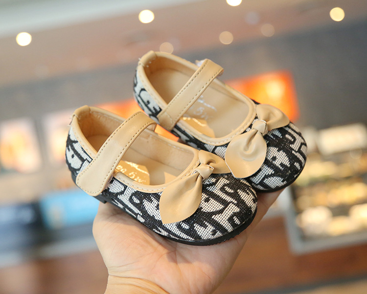 Лидер продаж, детская кожаная обувь принцессы с бантом, Детская Классическая обувь для девочек