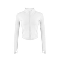 Chemises de sport athlétiques pour femmes Coupe ajustée Longue veste de fitness Tops de yoga Fitness Vêtements de sport de yoga Vestes de sport pour femmes 2023