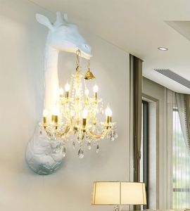 Hiện đại sáng tạo Deer Head LED Tường đèn E27 cơ sở Đèn sàn treo Mặt dây chuyền cho nhà khách sạn biệt thự trang trí nội thất - Product Image 1