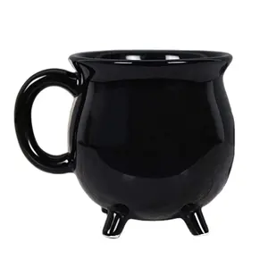 Summit Collection 12 fl oz Witch's Brew Cauldron 3D Mug Ceramic Drinkware Halloween Decor Tabletop Decoration