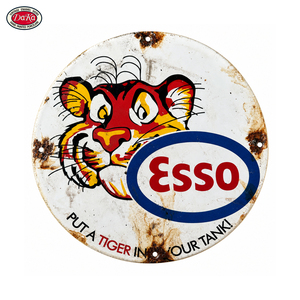 Ensemble de deux plaques rectangulaires émaillées vertes Gosser Bier, style moderne classique, en porcelaine, pour la décoration de bar, <span class=keywords><strong>pub</strong></span> ou cave à homme. - Product Image 2