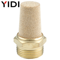Silencieux/pot d'échappement pneumatique en laiton à pointe PST M5 1/8 1/4 3/8 1/2 BSP R Raccords filetés mâles Réduction du bruit d'échappement