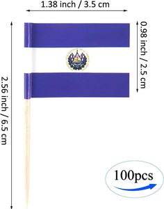 Nuevo personalizado 100 piezas Salvador palillo bandera y diferentes países pequeño Mini Stick Cupcake Topper decorado - Product Image 3