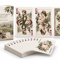 Livre d'or de mariage personnalisé écologique et recyclable en cartes à jouer, portrait de couple personnalisé, 5787mm, papier couché 300gsm
