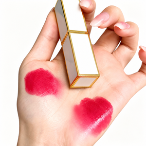 Glossy Hydrating Slim <b>Lipstick</b> Mirror Shine Lip Balm <b>Moisturizing</b> Long Lasting Nude Red Lip Color Gold Fluted Box White Mirror - Product Image 6
