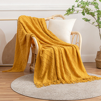 Herstellergroßhandel Strickbettdecke für Zuhause und Sofa, Leichte Maßgefertigte Strickdecke, Landhaus-Stil Wurfdecke Gestrickt