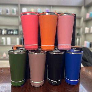 Vaso de altavoz Bluetooth de sublimación de <span class=keywords><strong>16oz</strong></span>, tazas de música inteligentes inalámbricas recubiertas de polvo, botella de agua inteligente de acero inoxidable - Product Image 3