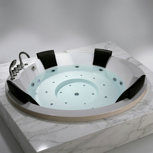 Vasca da Bagno Moderna Incassata da 1,8m con Getti Idromassaggio a Bolle e Ozono per Uso Interno ed Esterno, Ville e Centri Spa - Product Image 1