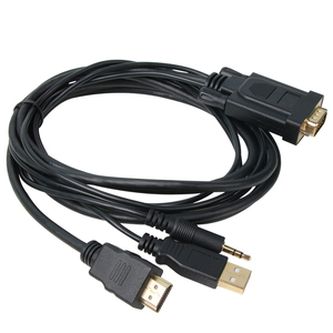 VCOM 1,8 M <span class=keywords><strong>HDMI</strong></span> <span class=keywords><strong>a</strong></span> VGA Cable macho <span class=keywords><strong>a</strong></span> macho con Audio FHD 1080P 60Hz <span class=keywords><strong>Convertidor</strong></span> <span class=keywords><strong>HDMI</strong></span> para computadora portátil <span class=keywords><strong>de</strong></span> escritorio Pantalla - Product Image 6