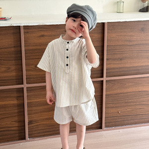 Conjunto <span class=keywords><strong>de</strong></span> Verano para Niños, Camiseta <span class=keywords><strong>de</strong></span> Manga Corta a Rayas para Niños, Vestido <span class=keywords><strong>de</strong></span> Verano 2025, Vestido <span class=keywords><strong>de</strong></span> Algodón para Niñas - Product Image 2