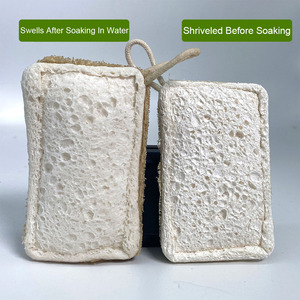 Éponge de nettoyage écologique en loofah et cellulose compressée, éponge de nettoyage biodégradable en fibres de sisal et cellulose - Product Image 3