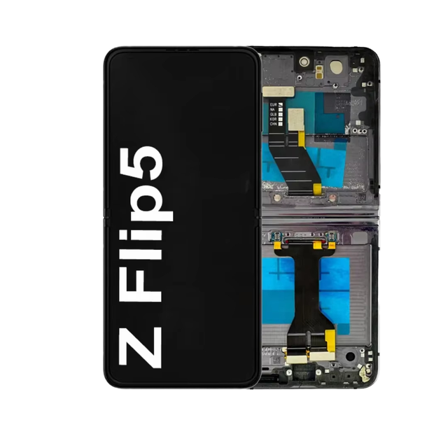 For ZFlip 5 5G In-cell LCD Display Screen Replacement with Frame Digitizer Assembly 1 Year Warranty 350-400cd Luminance