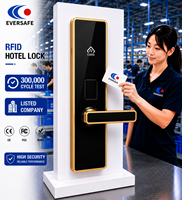 Cerradura Inteligente para Hotel con Entrada sin Llave RFID, Sistema de Seguridad con Tarjeta Digital para Apartamentos y Resorts, Cerradura con Tarjeta IC Encriptada