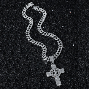 สร้อยคอจี้รูปกางเขนหมุนได้ ดีไซน์ใหม่ทันสมัย สไตล์ฮิปฮอป สวยงาม เรียบง่าย สำหรับผู้ชาย เครื่องประดับแฟชั่น - Product Image 2