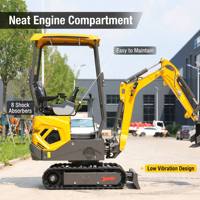 Mini-pelles compactes sur chenilles de 1 tonne, 1,2 tonne, 2 tonnes, 3,5 tonnes, certifiées CE EPA, pour ferme et jardin, avec flèche pivotante