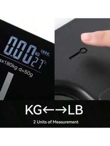 Pè<span class=keywords><strong>se</strong></span>-personne intelligent numérique multifonction haute définition en verre trempé avec plateforme large, capacité 390 lbs. Fitness à domicile en plein air - Product Image 4