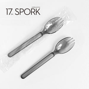 ชุดช้อนส้อมพลาสติกแบบใช้แล้วทิ้ง6.7เป็นมิตรกับสิ่งแวดล้อมช้อนเจลลี่และเครื่องดื่มแบบแพ็คแยกชิ้น - Product Image 4