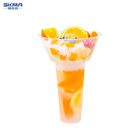 Fête créative écologique jetable clair noir salade pop-corn collation bol lait thé boisson Pp partager tasse Hotpot tasse