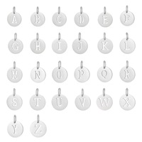 Pendentifs en acier inoxydable de mode en gros, pendentifs creux en forme de lettre A-Z pour la fabrication de bijoux