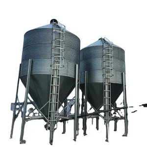 Silos de aço galvanizado de grande capacidade para armazenamento de grãos 30T