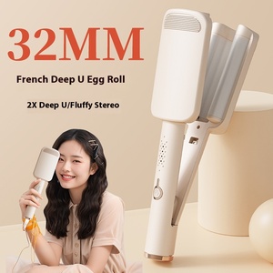 <span class=keywords><strong>Rizador</strong></span> de Pelo Eléctrico de 32 mm, <span class=keywords><strong>Rizador</strong></span> de Pelo Casero con LED, Artefacto para Rizar el Cabello, Calentador PTC, <span class=keywords><strong>Ondas</strong></span> Grandes, Rizado Fácil - Product Image 1