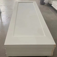 28 pouces. X 80 In. Porte intérieure pré-montée blanche moderne coupe-vent à 1 panneau en MDF massif apprêté pour appartement