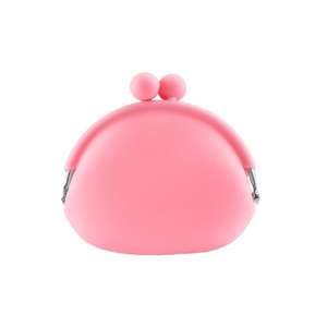 Porte-monnaie en silicone couleur macaron mignon, mini pochette portable pour écouteurs et clés, pour femmes et enfants, sac en silicone imperméable - Product Image 1