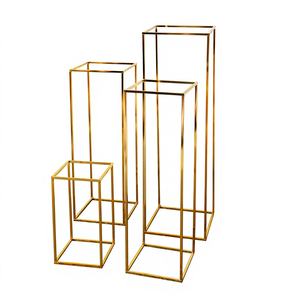 ที่ตั้งดอกไม้เหล็กแบบมินิมอลสไตล์โมเดิร์นสีเนื้อด้านตกแต่งงานแต่งงานแท่นวางดอกไม้สำหรับใช้ในร่ม/กลางแจ้ง - Product Image 1