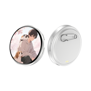E87 Custom Photo Digital Badge With Touchscreen Display 128X128 TFT Screen USB Rechargeable <b>Smart</b> Earpick - Product Image 2
