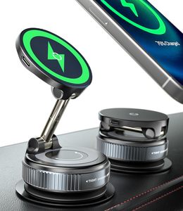 SYONG 25W Magnetic Wireless Car <strong>Charger</strong> Mount Vacuum Suction Phone Holder 360&deg; Rotating Foldable Car Mount for <strong>iPhone</strong> - Product Image 1