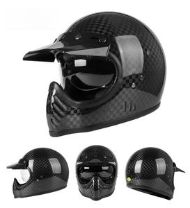 All-Season Carbon Fiber Motorcycle & Electric Bike Helmet Retro Style New Condition - Product Image 4