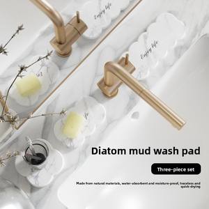 מתקן ספוג לכיור 3 יחידות מגש אבן סופג מים מגש כיור מאבן דיאטומית - Product Image 6