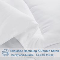 Couette alternative Queen Size matelassée, insert de couette toutes saisons, respirante, légère, lavable en machine, avec languettes aux coins