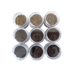 <span class=keywords><strong>Micro</strong></span> anneau doublé de silicone en aluminium de 5*<span class=keywords><strong>3</strong></span>*3mm, perles nano d'extensions de cheveux, vente en gros de 1000 pièces/bouteille - Product Image 2