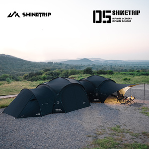 Tente de camping Shinetrip, imperméable, résistante au soleil et à la pluie, avec revêtement argenté, auvent, tente dôme, tente boule - Product Image 5