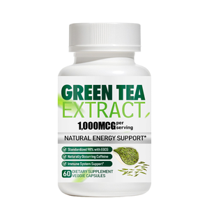 Cápsulas de Extracto de Té Verde EGCG, Rico en Polifenoles, Apoya la Defensa Antioxidante, Suplemento Dietético para Adultos - Product Image 1