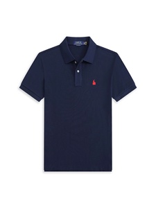 Chemise d'affaires unie pour homme Ralph à manches courtes, respirante, durable, pour l'été, avec col à revers et broderie du logo Little Horse, 100% - Product Image 5