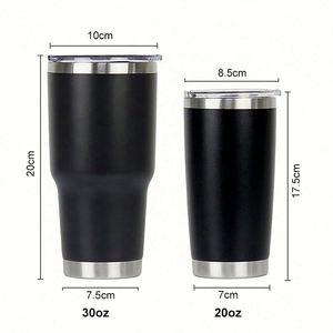 Mug de voyage en acier inoxydable 30 oz avec logo personnalisé, couvercles, double paroi isolée sous vide, revêtement poudré, tasse à café - Product Image 2