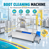 Station d'hygiène pour le personnel des usines alimentaires avec machine de nettoyage des semelles de chaussures et système d'entrée en salle blanche