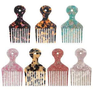 Direct factory sale beauty tool hair pick comb insert plastic afro hair comb for hair stying