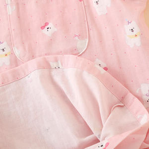 Ensemble de pyjamas en pur coton pour femmes Nouveau style de <span class=keywords><strong>gaze</strong></span> <span class=keywords><strong>double</strong></span> couche pour femmes Printemps Automne Été - Product Image 4