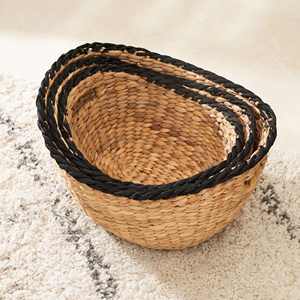 Wholesale Vietnam Eco-friendly Nesting Water Hyacinth Basket Set - Farmhouse Style Decorative Sundries <b>Storage</b> Containers - Product Image 5