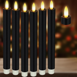 Bougies Pilier Sans Flamme à Télécommande et Minuteur, en Cire Véritable, LED Scintillantes, Fonctionnant sur Piles, Mèche 3D Faite Main, pour Noël et Mariages - Product Image 1