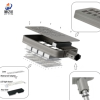 Lampadaire LED XUYIDA à double bras en alliage d'aluminium, 2 modules, étanche IP66, alimentation CA extérieure, garantie 2 ans
