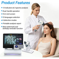Analyseur de cuir chevelu intelligent Bitmoji T5 Ai, analyseur de cheveux à 3 spectres, scanner d'analyse des cheveux, analyseur intelligent du cuir chevelu et de la peau 200x HD