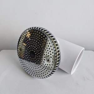 Bocchetta di aspirazione rotonda cromata in ABS con guarnizione e filettatura lunga per vasca <span class=keywords><strong>idromassaggio</strong></span>, vasca da bagno e spa, ricambio per scarico - Product Image 3