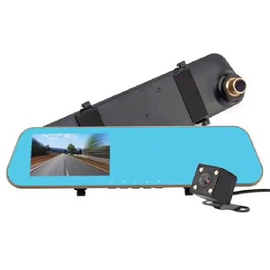 Cámara dual delantera y trasera espejo retrovisor para coche grabadora de conducción 4,3 pulgadas full HD 1080p caja negra montada en coche HD <span class=keywords><strong>DVR</strong></span> - Product Image 1