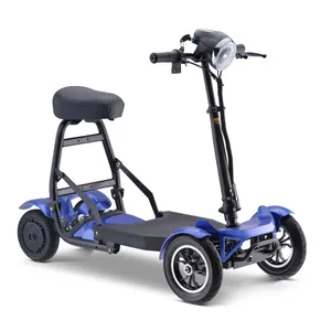 Travel 4 Wheels Elderly Electric Scooter Disabled Handicapped Folding Mobility Scooter For Elderly